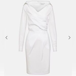 NWT MAXMARA Arca White Cotton Minidress Sz 12